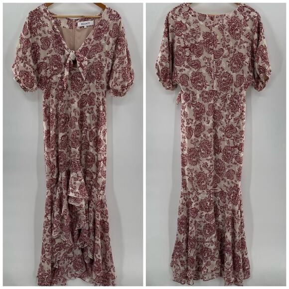 Revolve Elliatt Iridescent Sheath V-Neck Puff Sleeve Cocktail Dress Size Small - Picture 3 of 16